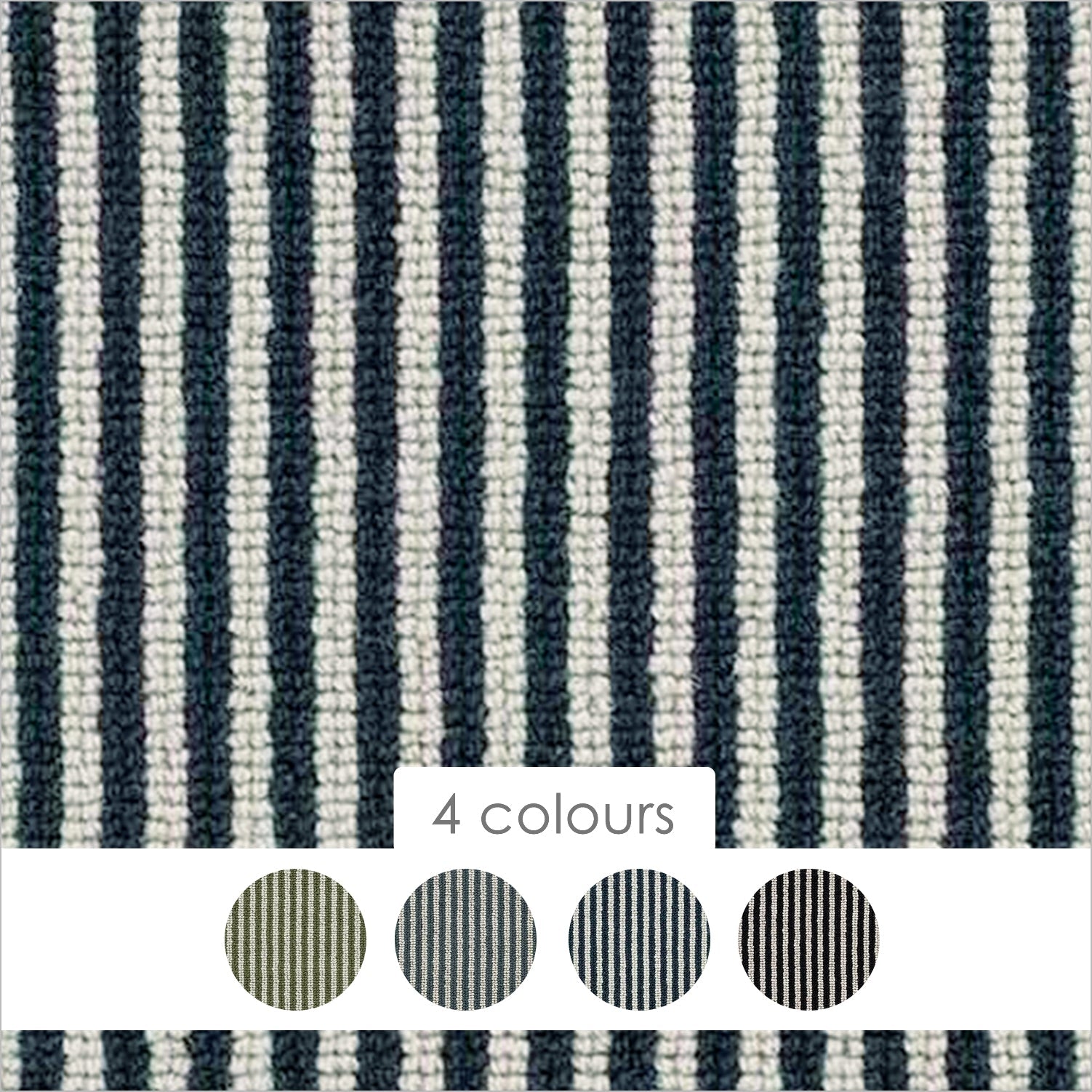 Hugh Mackay Deco Pinstripe 100% Wool Loop Carpet