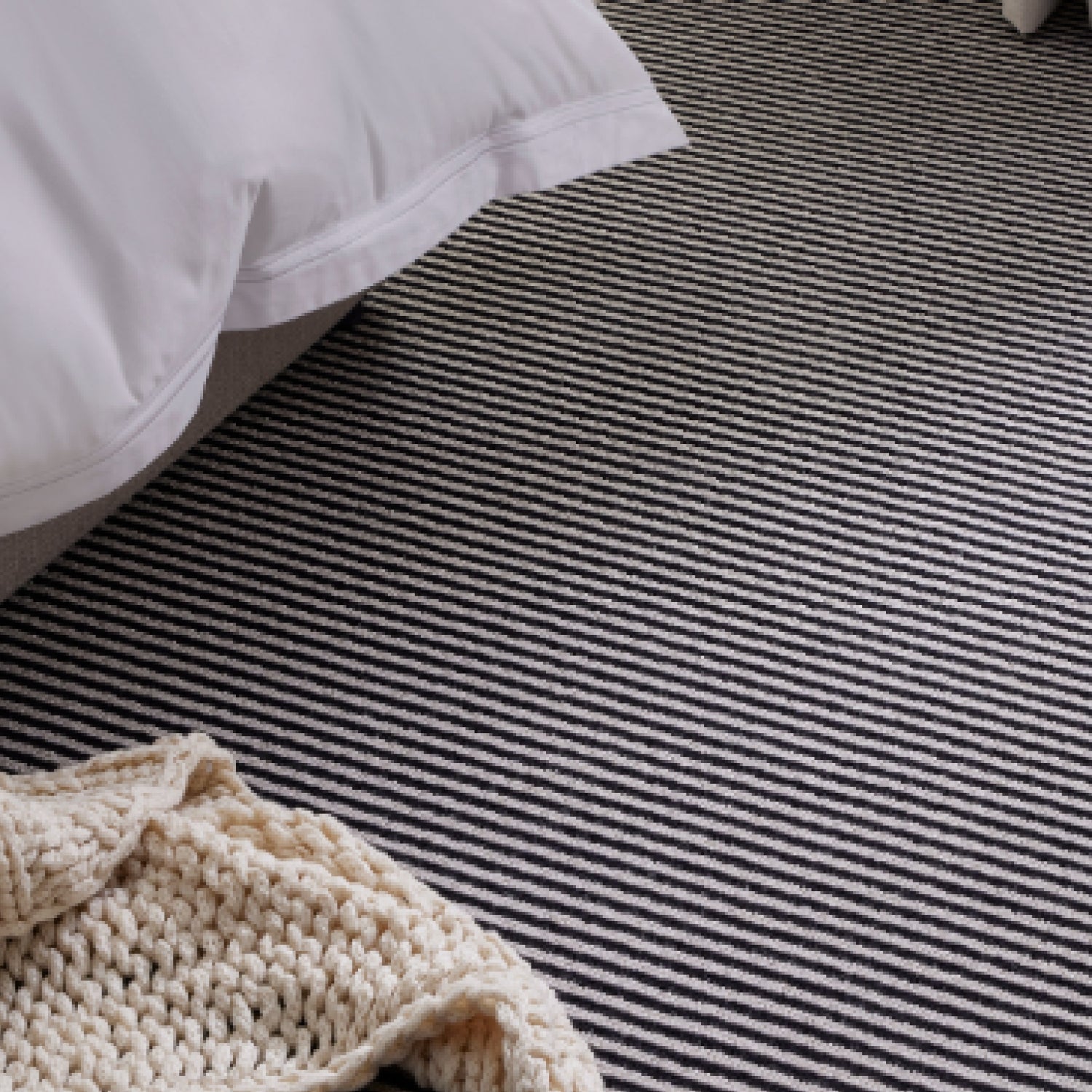 Hugh Mackay Deco Pinstripe 100% Wool Loop Carpet