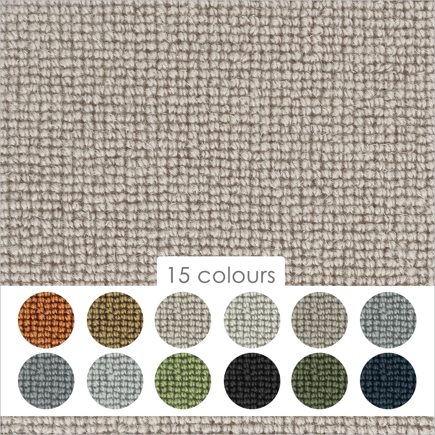 Hugh Mackay Deco Plain 100% Wool Loop Carpet