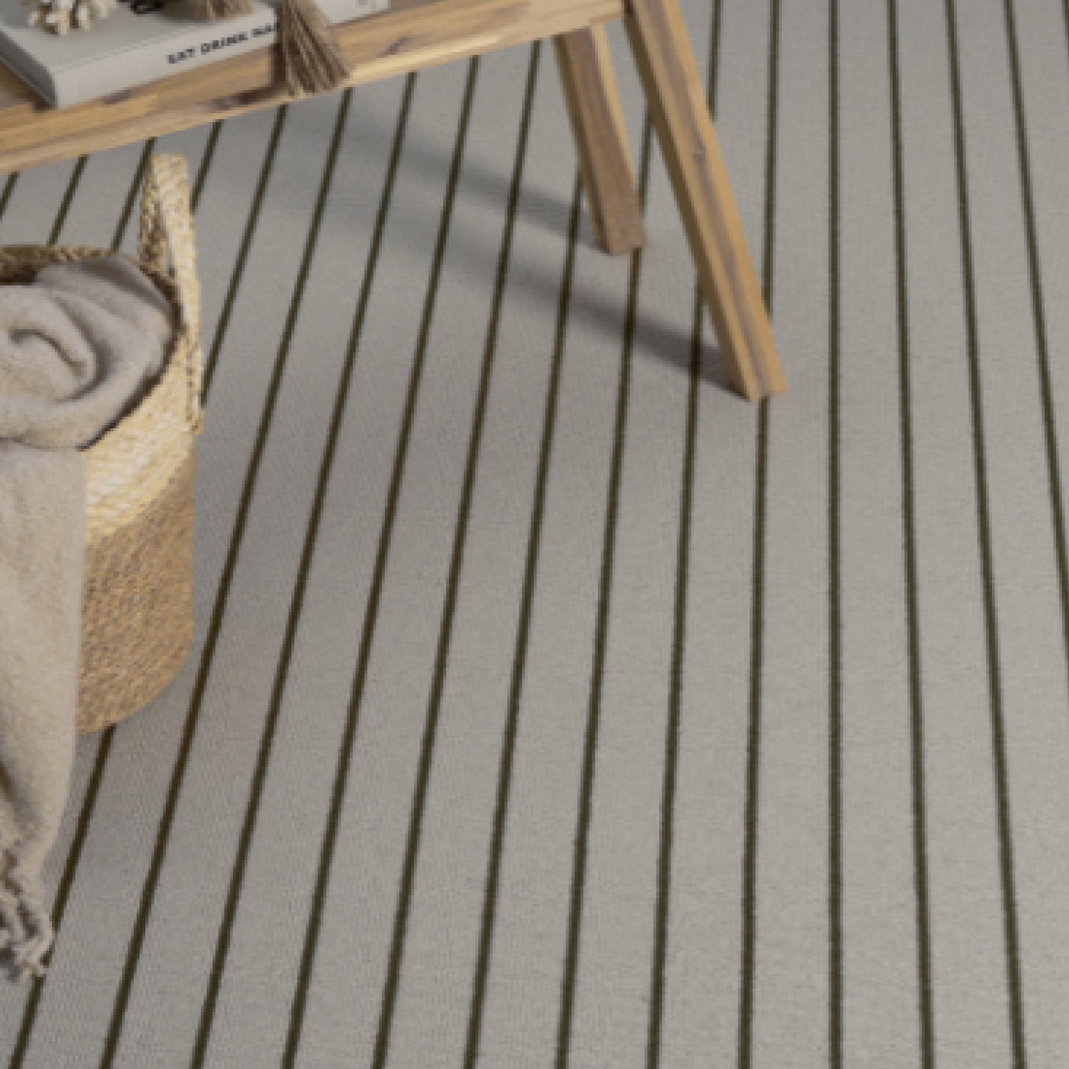 Hugh Mackay Deco Two Tone Stripe 100% Wool Loop Carpet