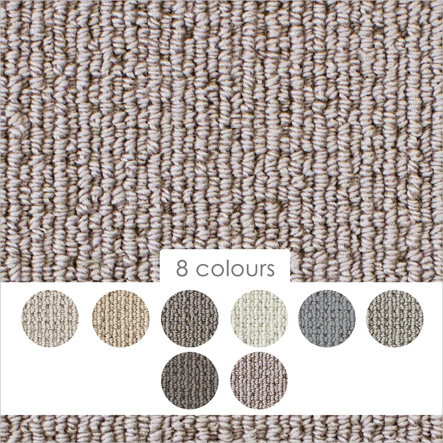 Causeway Carpets Firenze Bloom 100% Wool Loop Pile Carpet