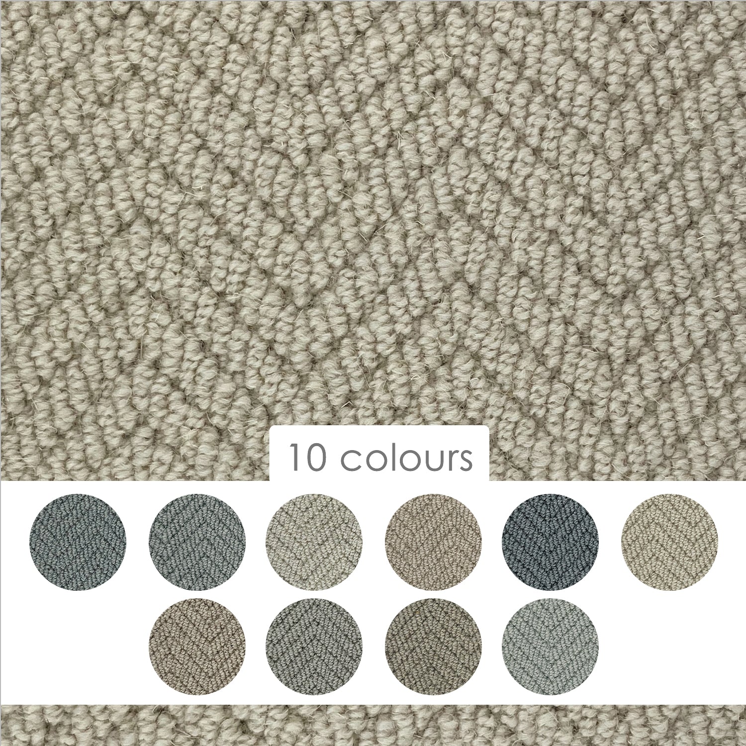 Hugh Mackay Durham Alternates Herringbone 100% Wool Loop Carpet