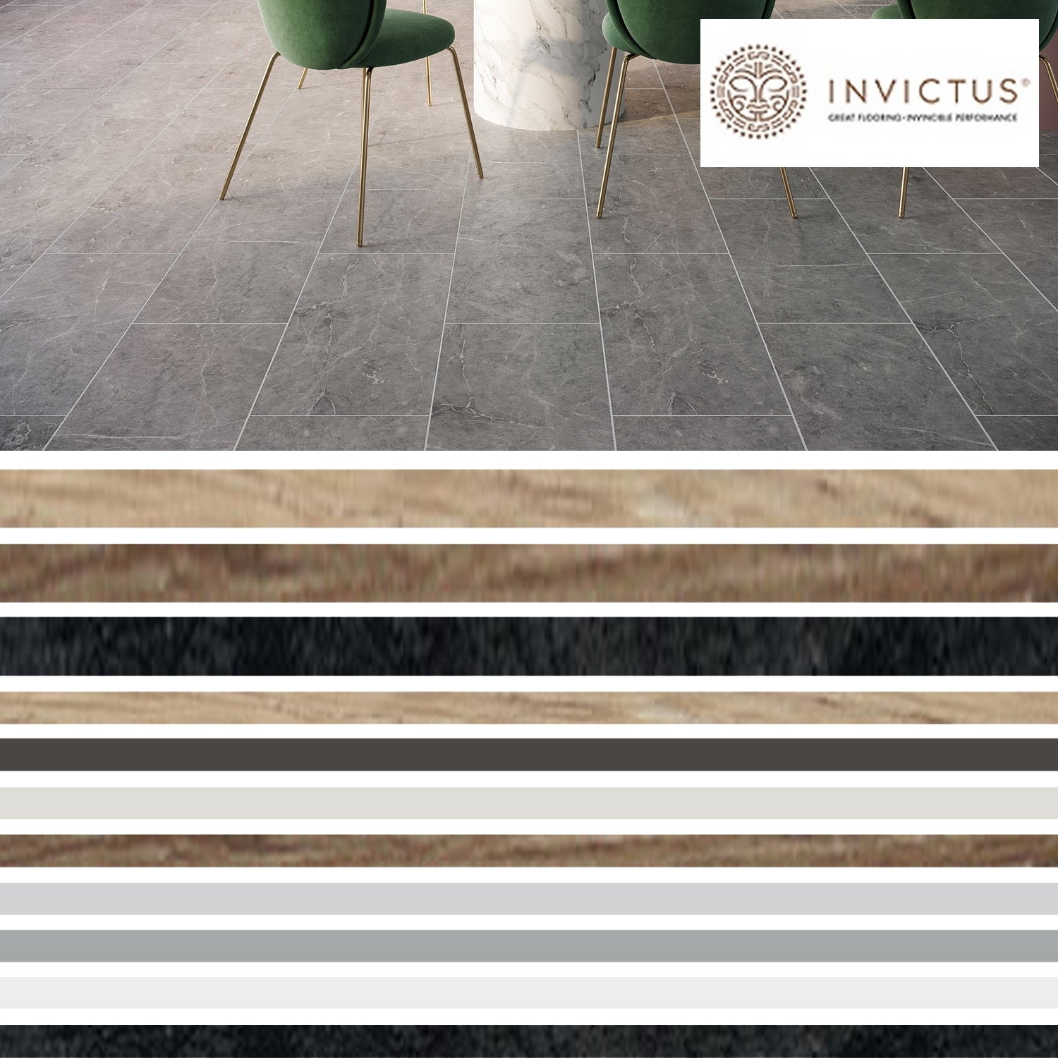Invictus Gluedown LVT Feature Strips - Box of 30 Strips (30 Linear Metres)