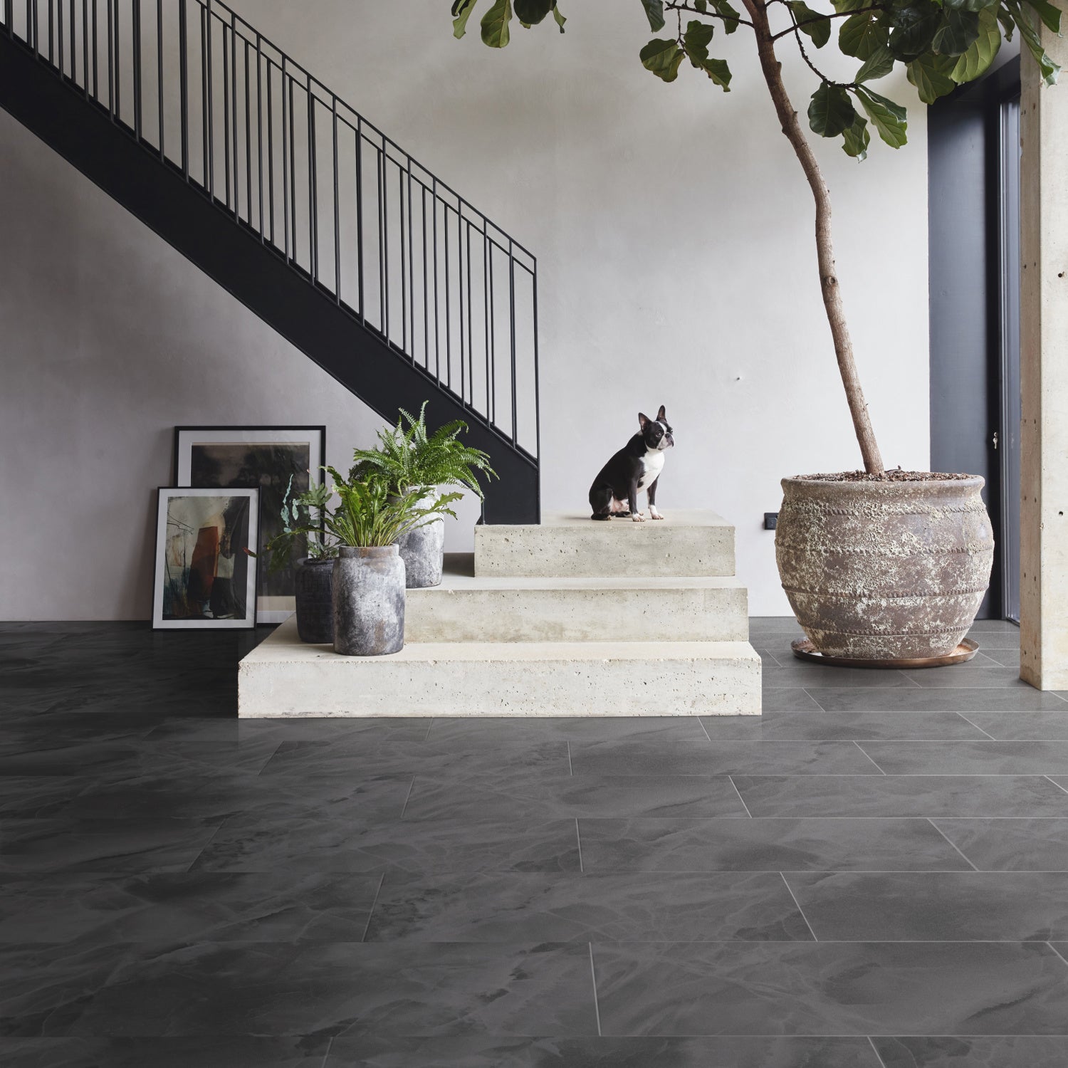 Karndean Art Select Gluedown LVT Flooring in Black Onyx LM34 - 3.34m2 Full Pack