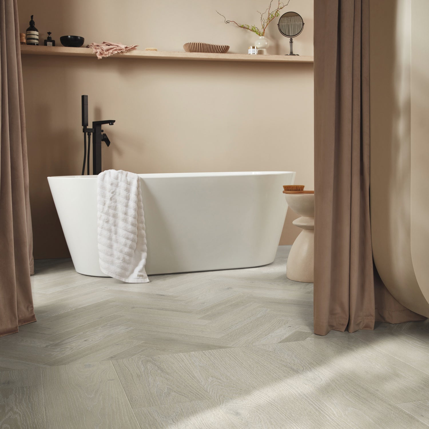 Karndean Art Select Gluedown LVT Flooring in Clay Artisan Oak Herringbone SM-RL29 - 3.34m2 Full Pack