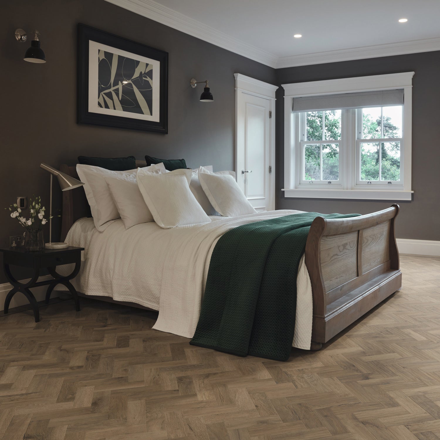 Karndean Art Select Gluedown LVT Flooring in Salon Oak Parquet AP08 - 3.34m2 Full Pack
