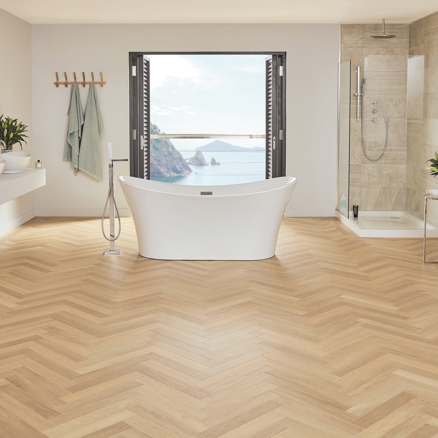 Karndean Art Select Gluedown LVT Flooring in Savannah Oak Parquet SM-RL23 - 3.34m2 Full Pack