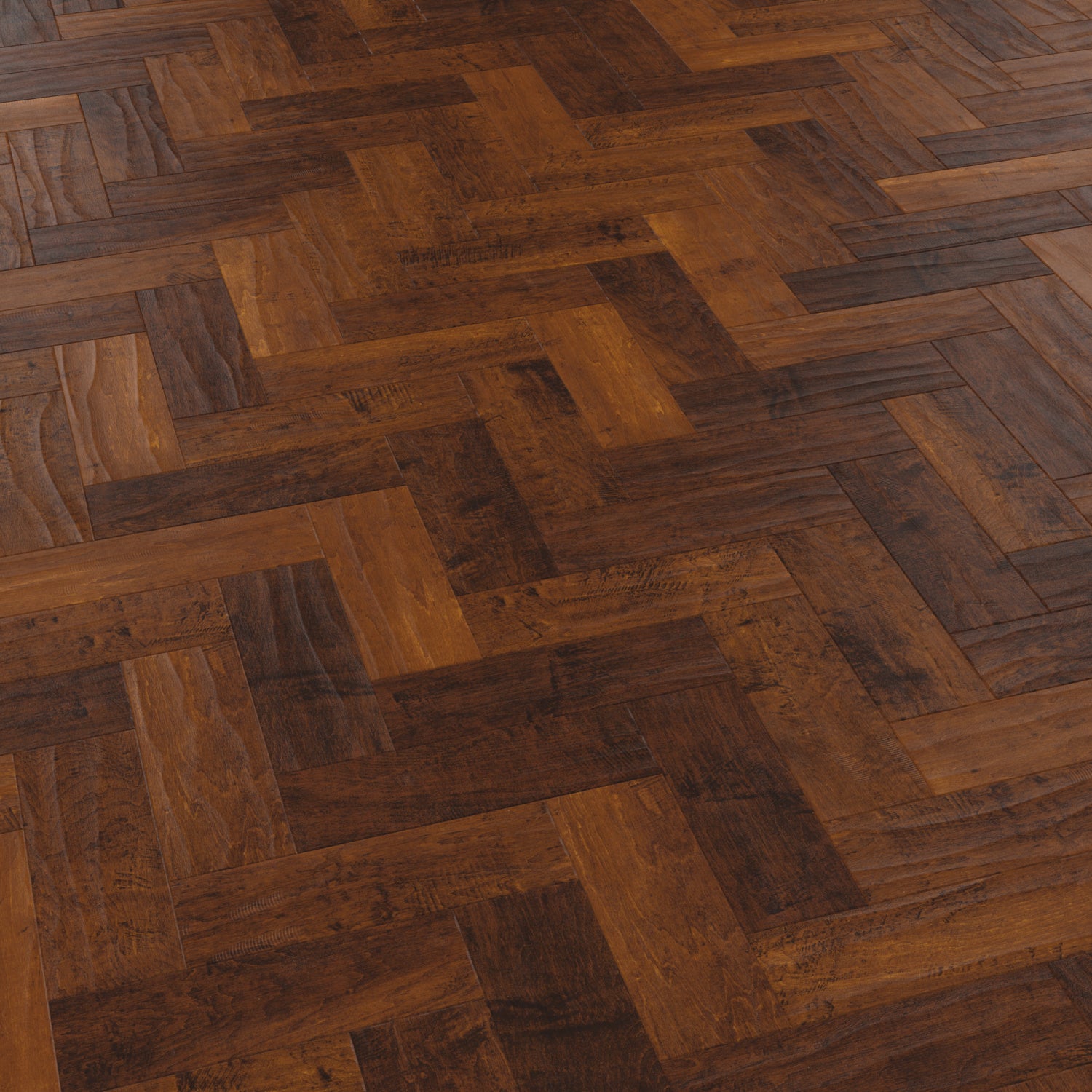 Karndean Art Select Gluedown LVT Flooring in Spanish Cherry Parquet AP05 - 3.34m2 Full Pack