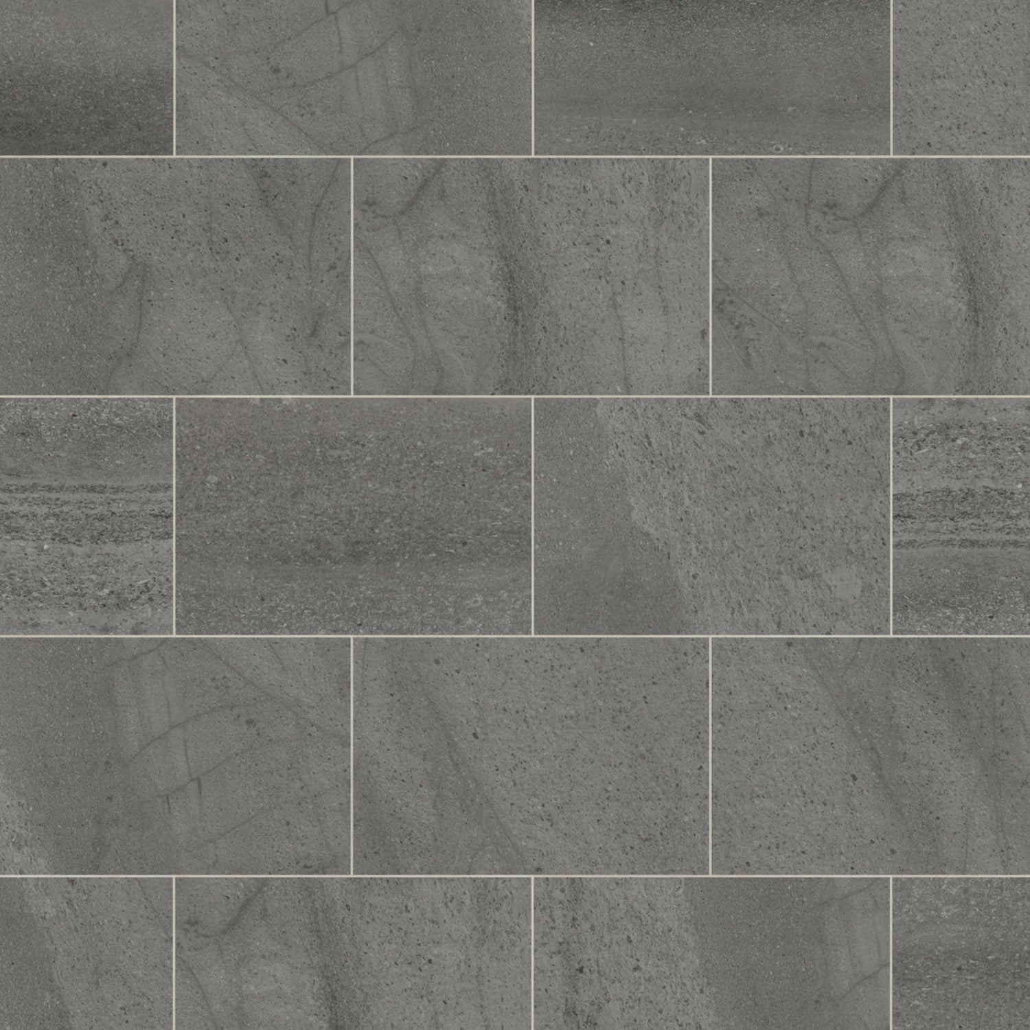 Karndean Knight Tile Gluedown LVT Flooring in Honed Charcoal Slate ST19 - 3.34m2 Full Pack