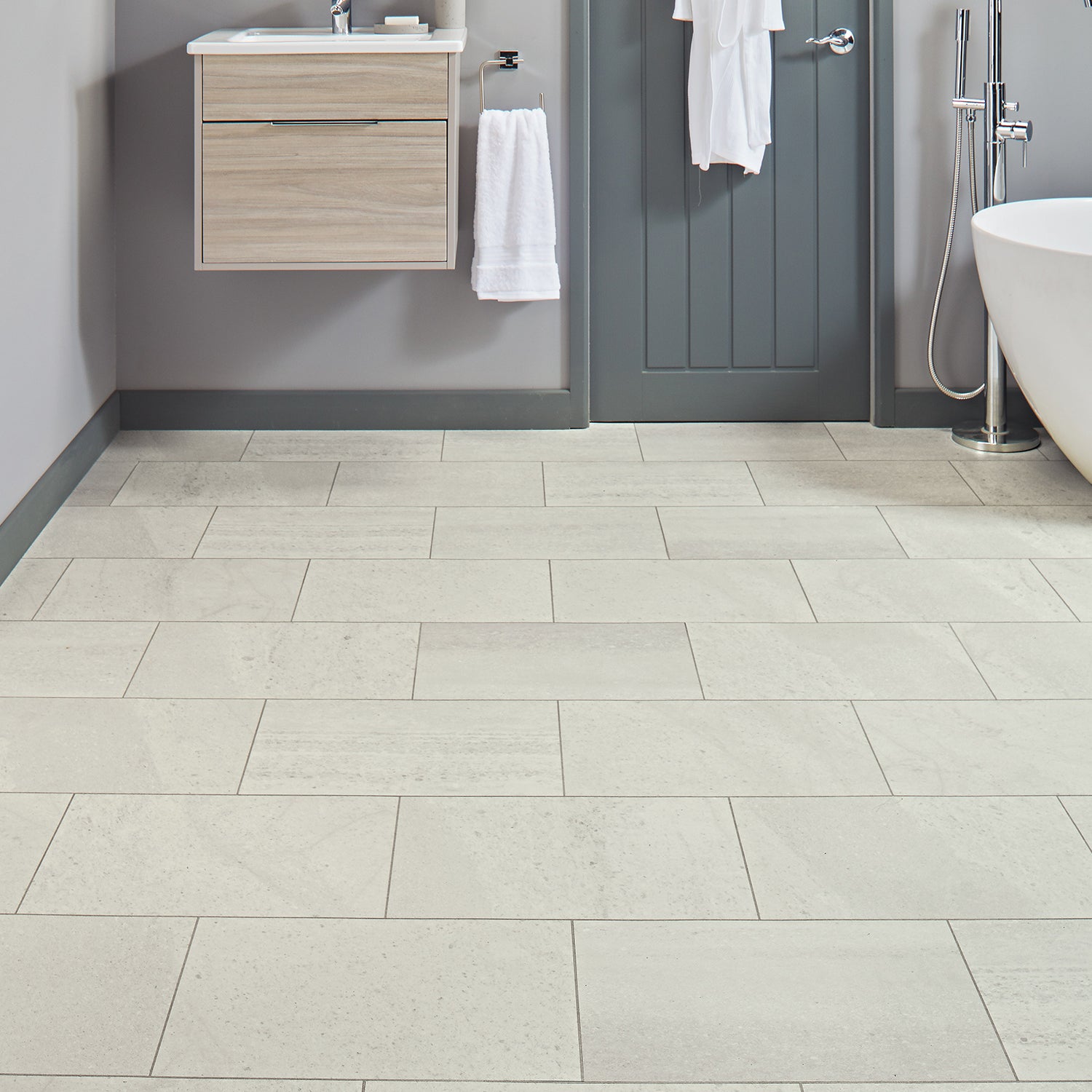Karndean Knight Tile Gluedown LVT Flooring in Honed Oyster Slate ST17 - 3.34m2 Full Pack