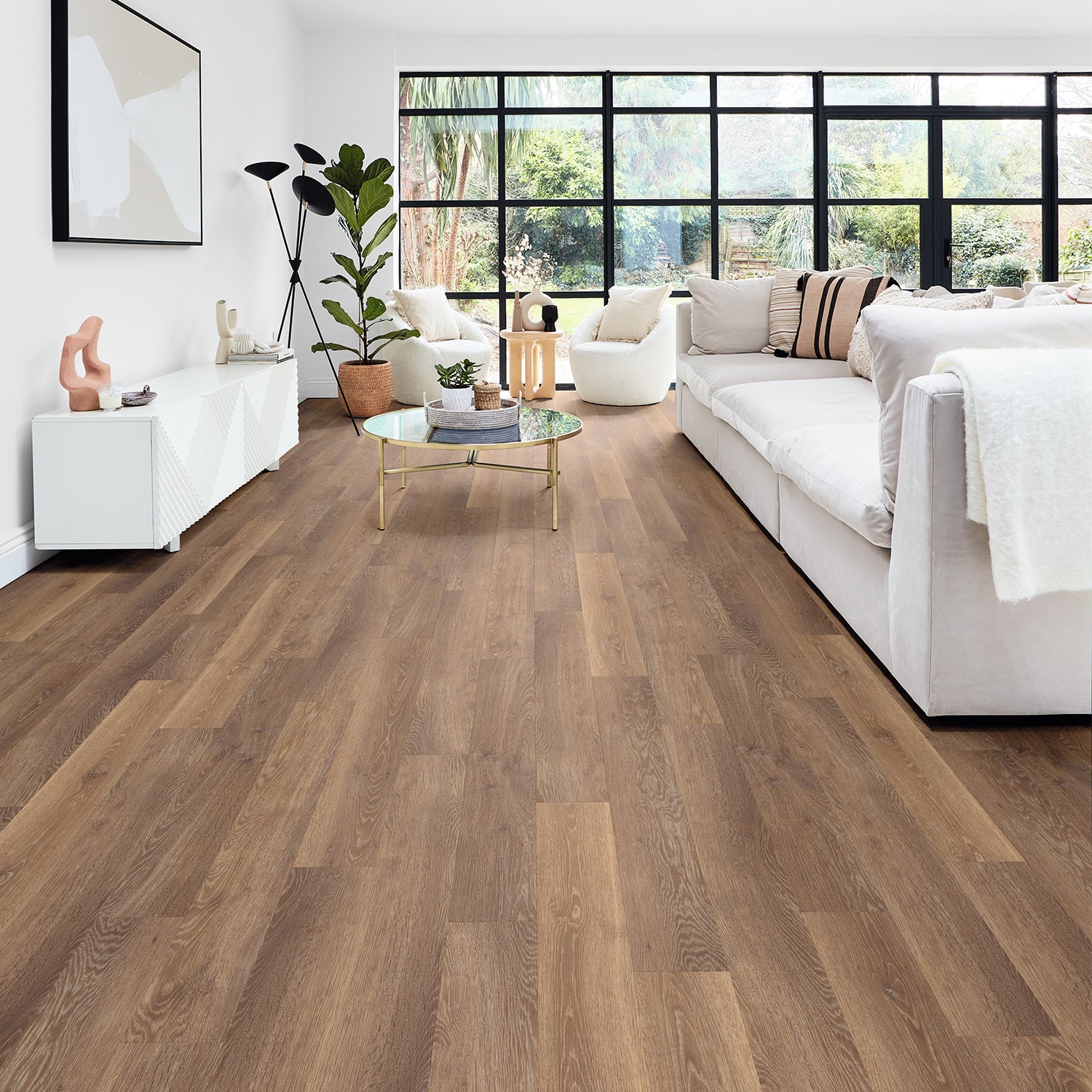 Karndean Knight Tile Gluedown LVT Flooring in Mid Limed Oak KP155 - 3.34m2 Full Pack