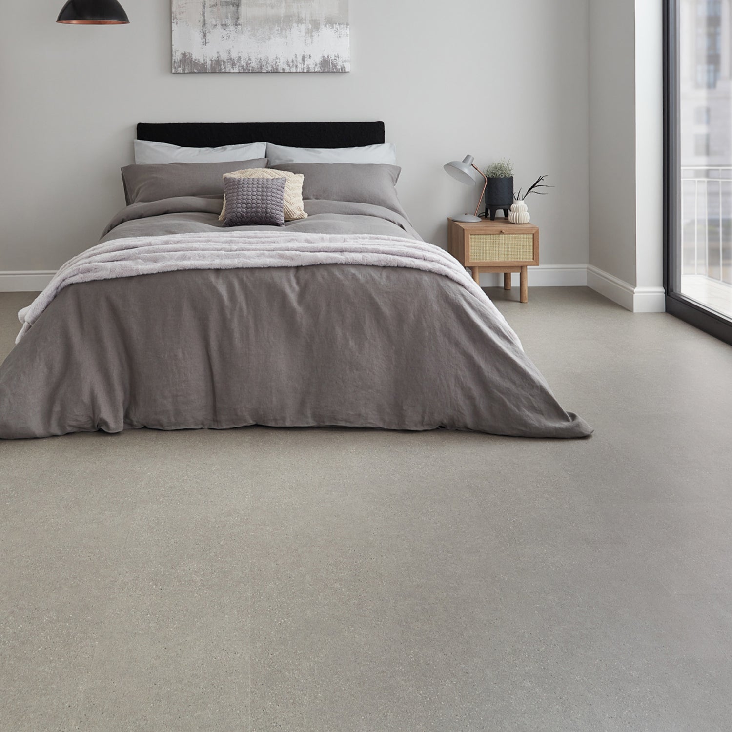 Karndean Knight Tile Gluedown LVT Flooring in Olten Stone ST24 - 3.34m2 Full Pack