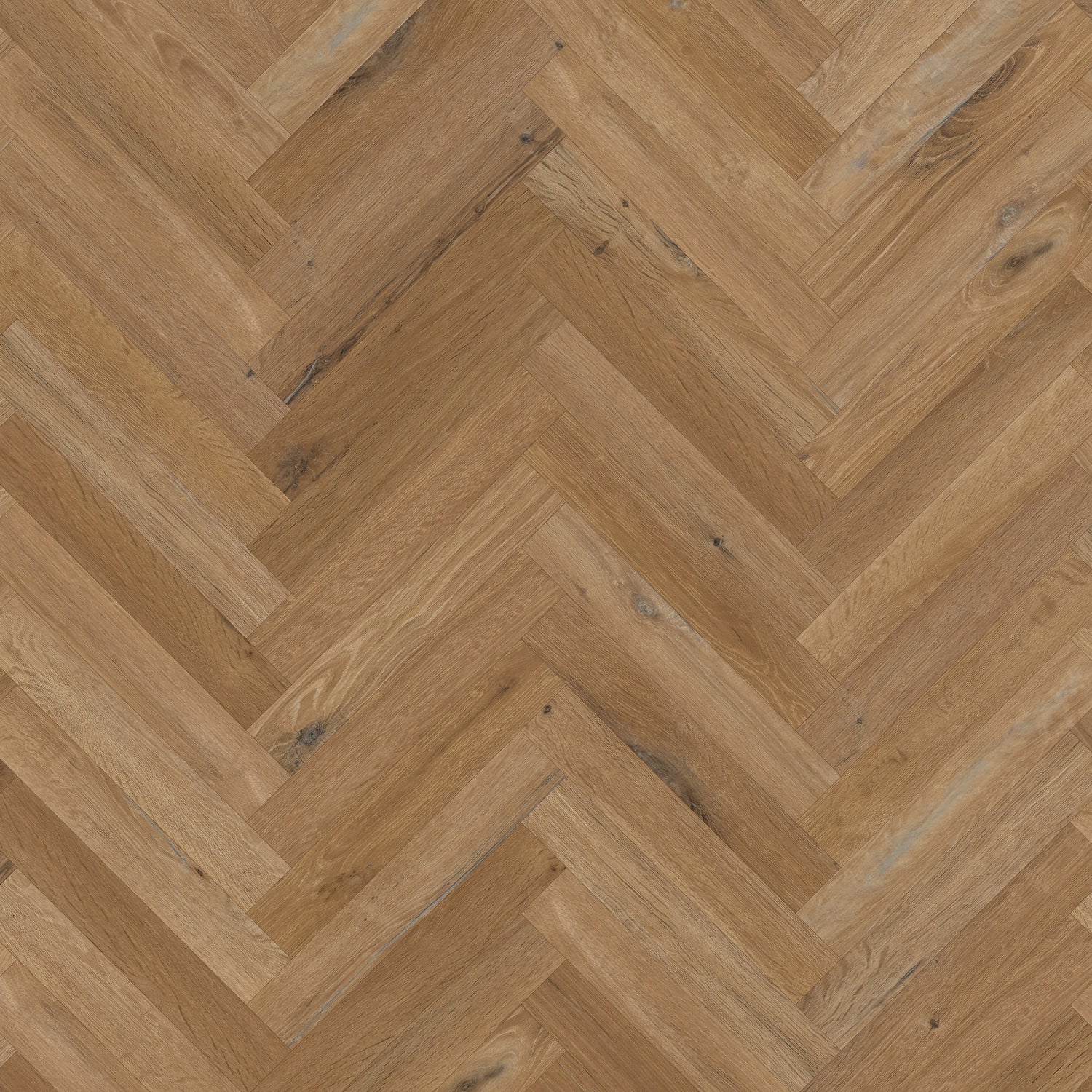 Karndean Knight Tile Gluedown LVT Flooring in Traditional Character Oak Herringbone SM-KP146 - 3.34m2 Full Pack