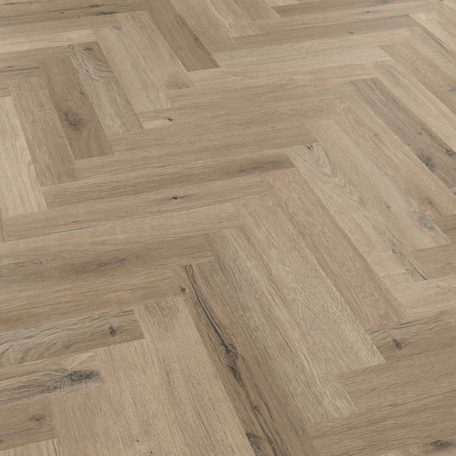 Karndean Knight Tile Gluedown LVT Flooring in Washed Character Oak Herringbone SM-KP144 - 3.34m2 Full Pack