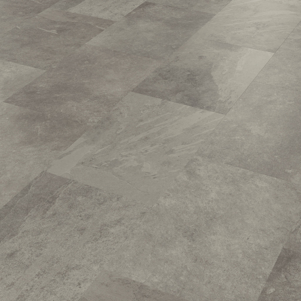 Karndean Knight Tile Rigid Core LVT Flooring in Grey Riven Slate SCB-S