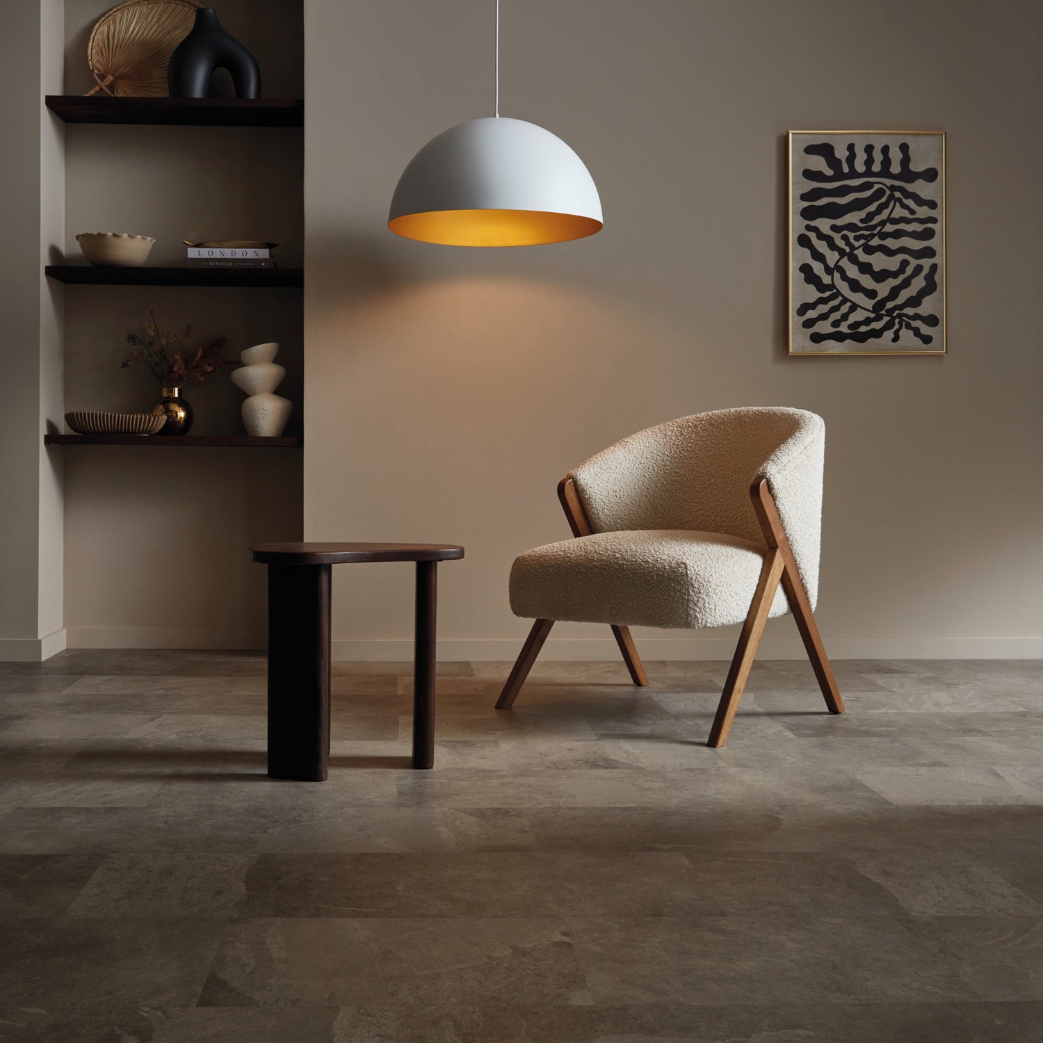 Karndean Knight Tile Rigid Core LVT Flooring in Grey Riven Slate SCB-ST16-18 - 2.79m2 Full Pack
