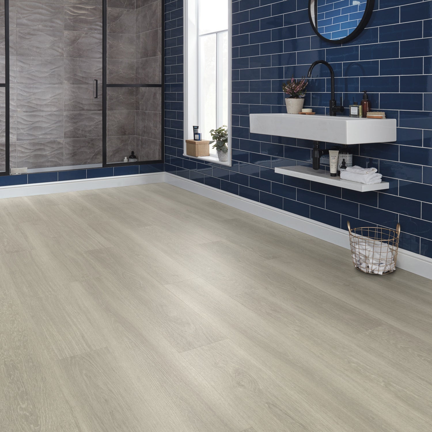 Karndean Van Gogh Gluedown LVT Flooring in Grey Brushed Oak VGW120T - 3.25m2 Full Pack