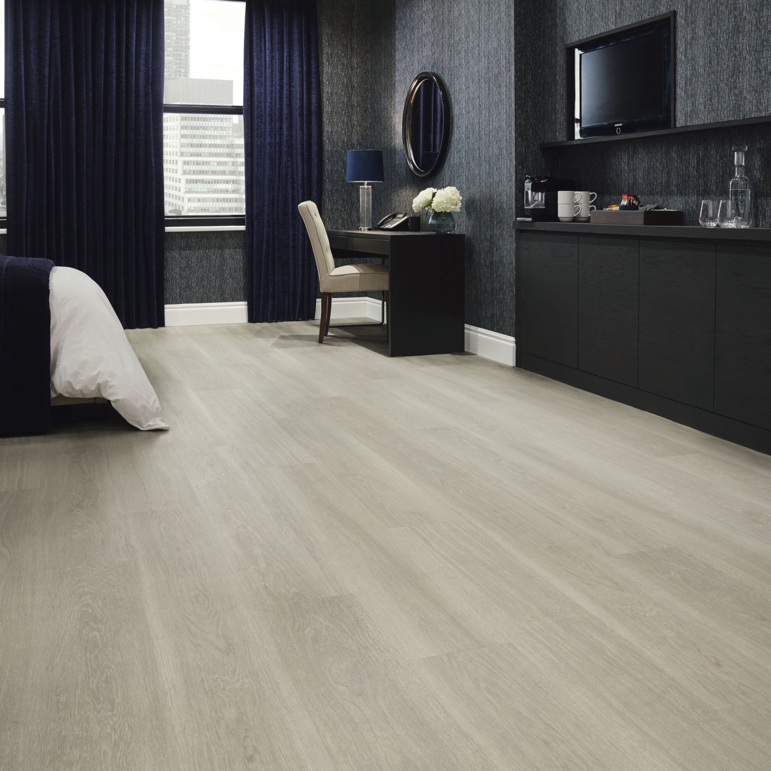 Karndean Van Gogh Rigid Core LVT Flooring in Grey Brushed Oak VGW120T-RKP - 3.2m2 Full Pack