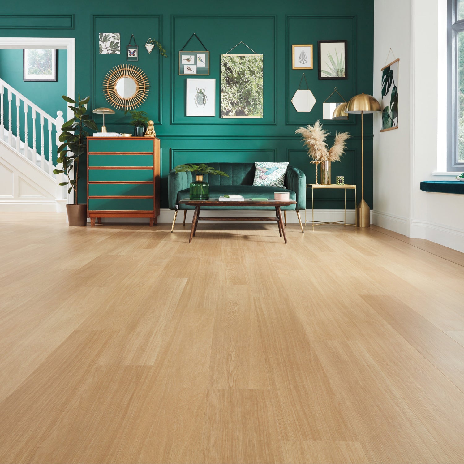 Karndean Van Gogh Rigid Core LVT Flooring in Natural Prime Oak VGW115T-SCB - 2.2m2 Full Pack