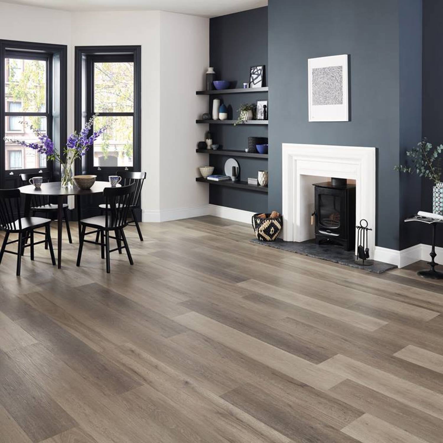 Karndean Van Gogh Rigid Core LVT Flooring in Washed Grey Ash RKP8104 - 3.2m2 Full Pack