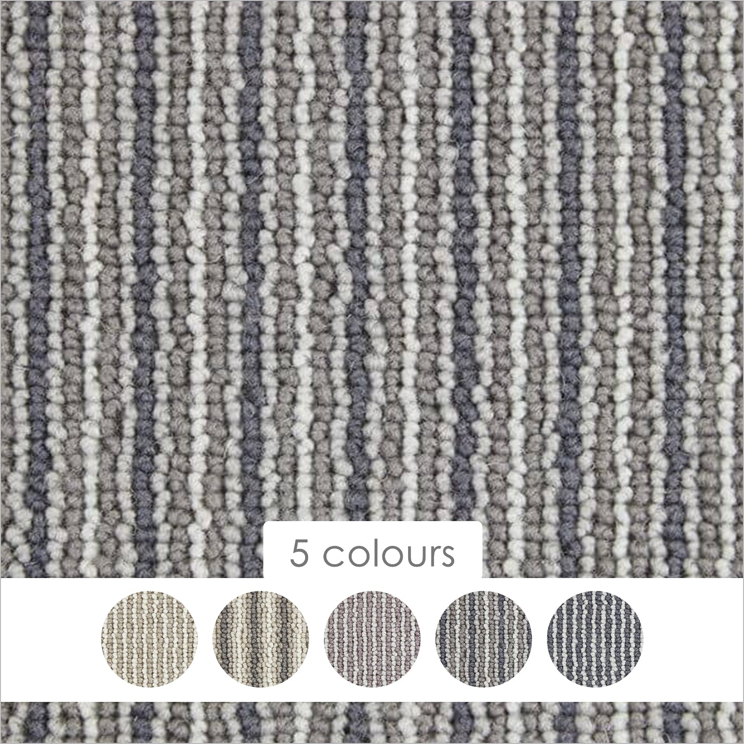Kingsmead Artistry Stripe 50% Wool Blend Loop Carpet