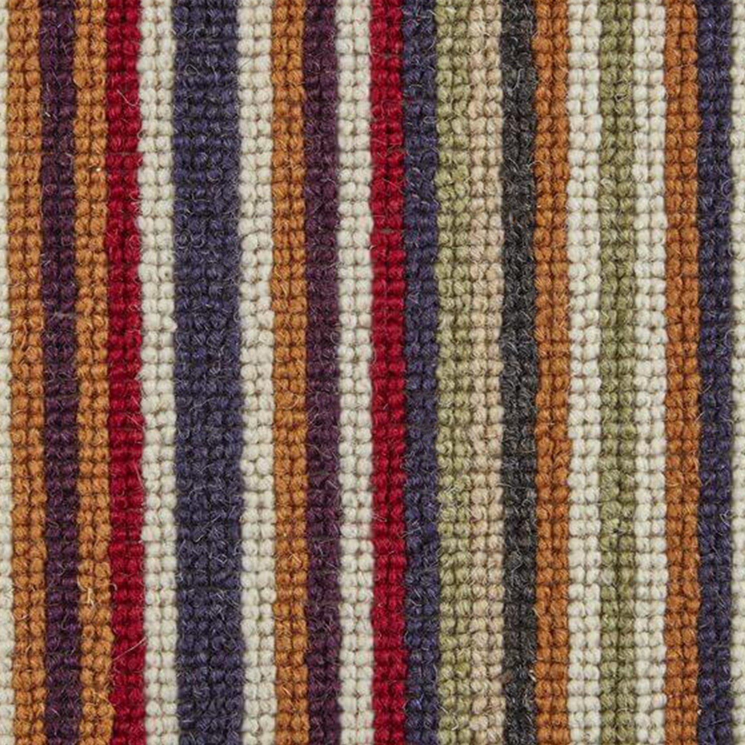 Kingsmead Kaleidoscope Stripe 100% Wool Loop Carpet