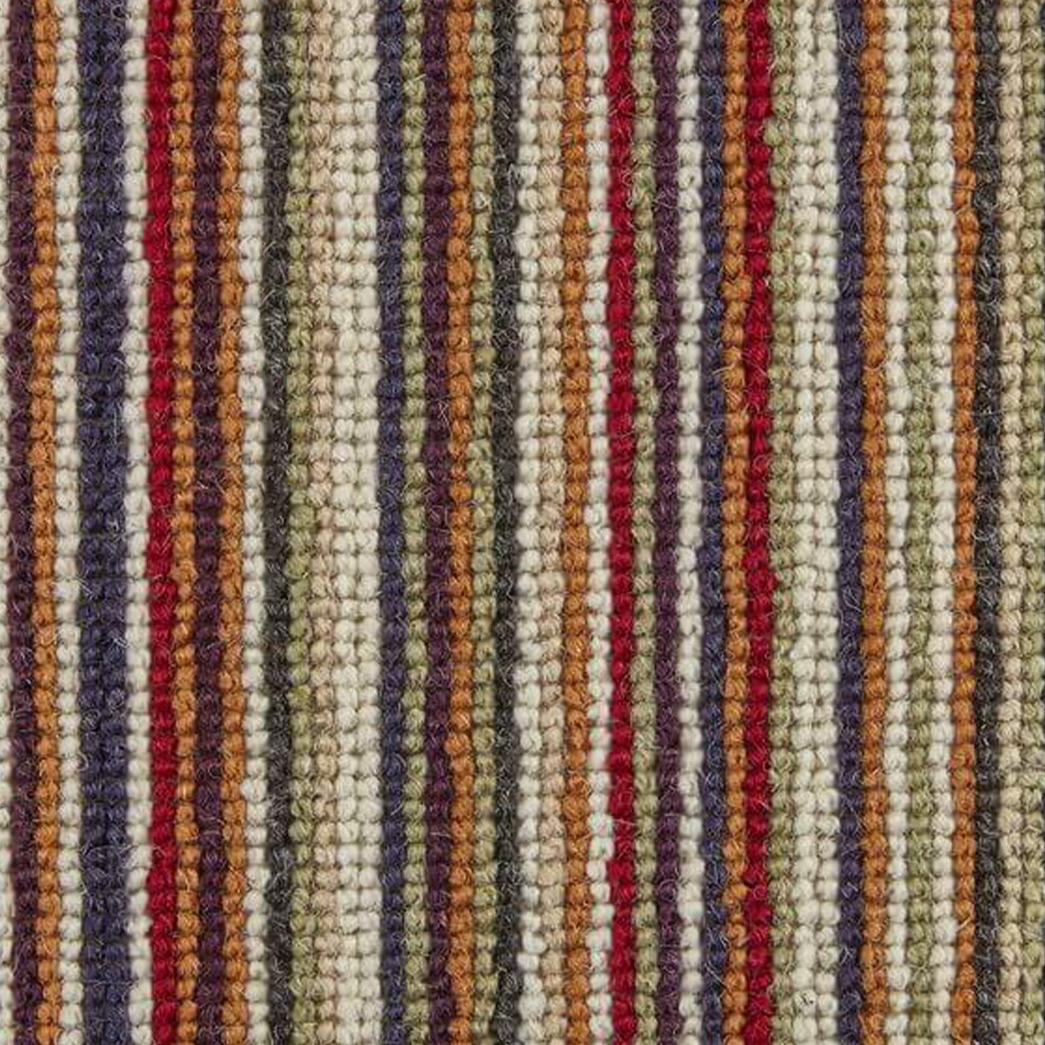 Kingsmead Kaleidoscope Stripe 100% Wool Loop Carpet