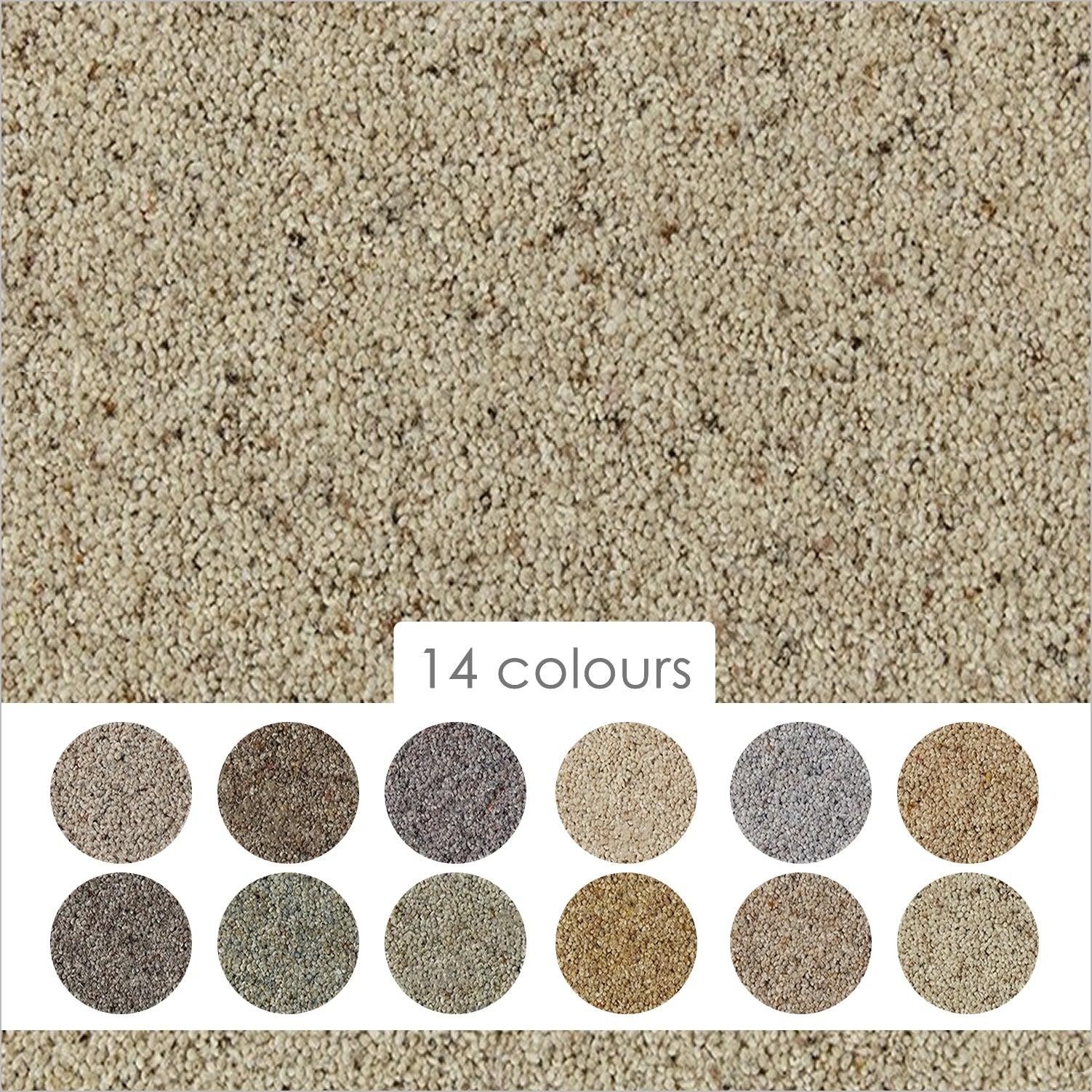 Cormar 55oz Natural Berber Deluxe 80% Wool Blend Twist Pile Carpet