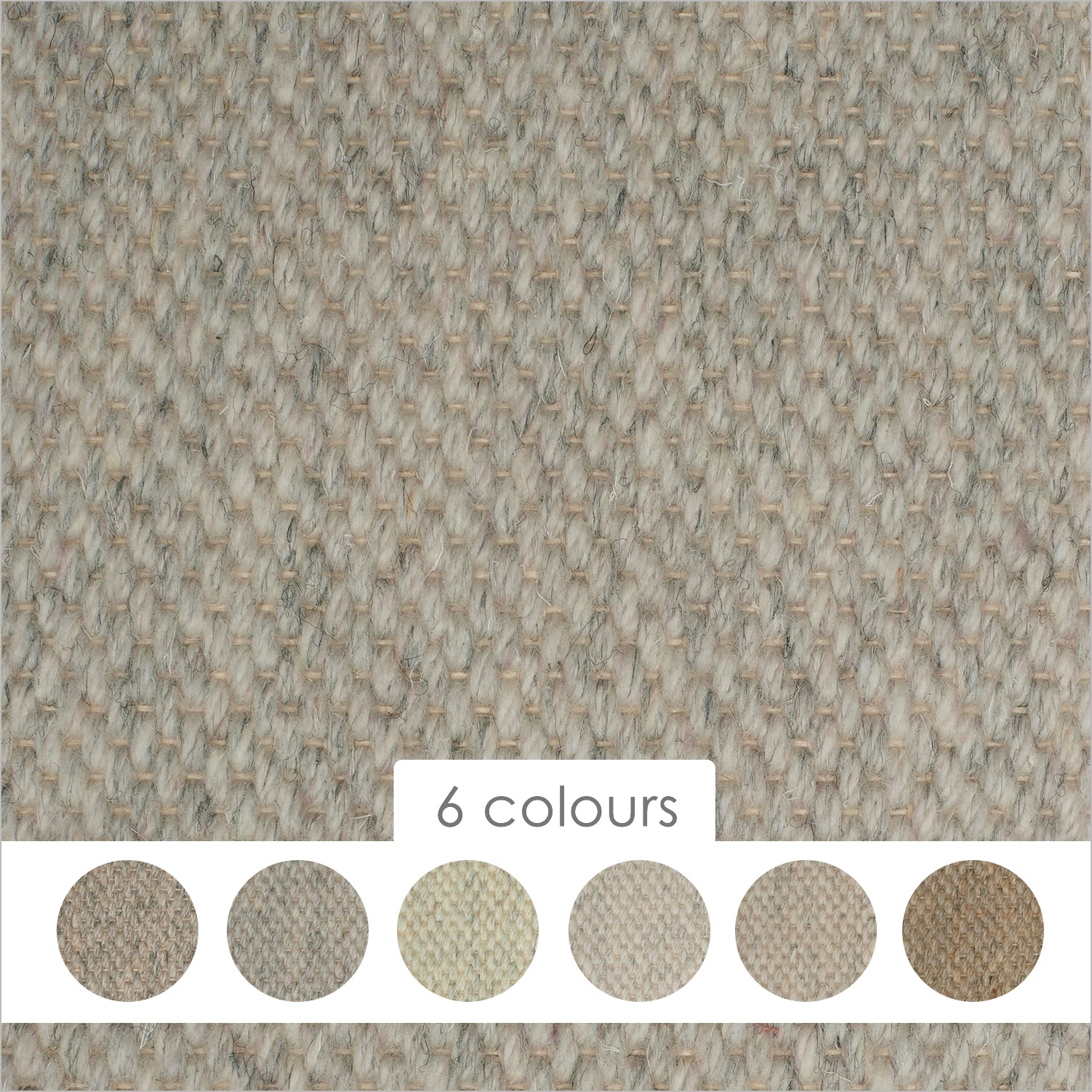 Causeway Carpets Natural Coordinates Weave 100% Wool Flatweave Carpet