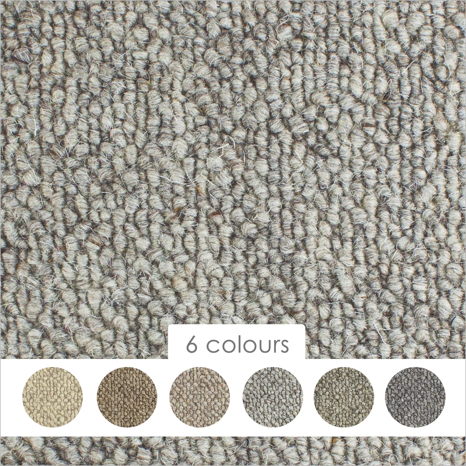 Causeway Carpets Natural Croft 100% Wool Loop Carpet