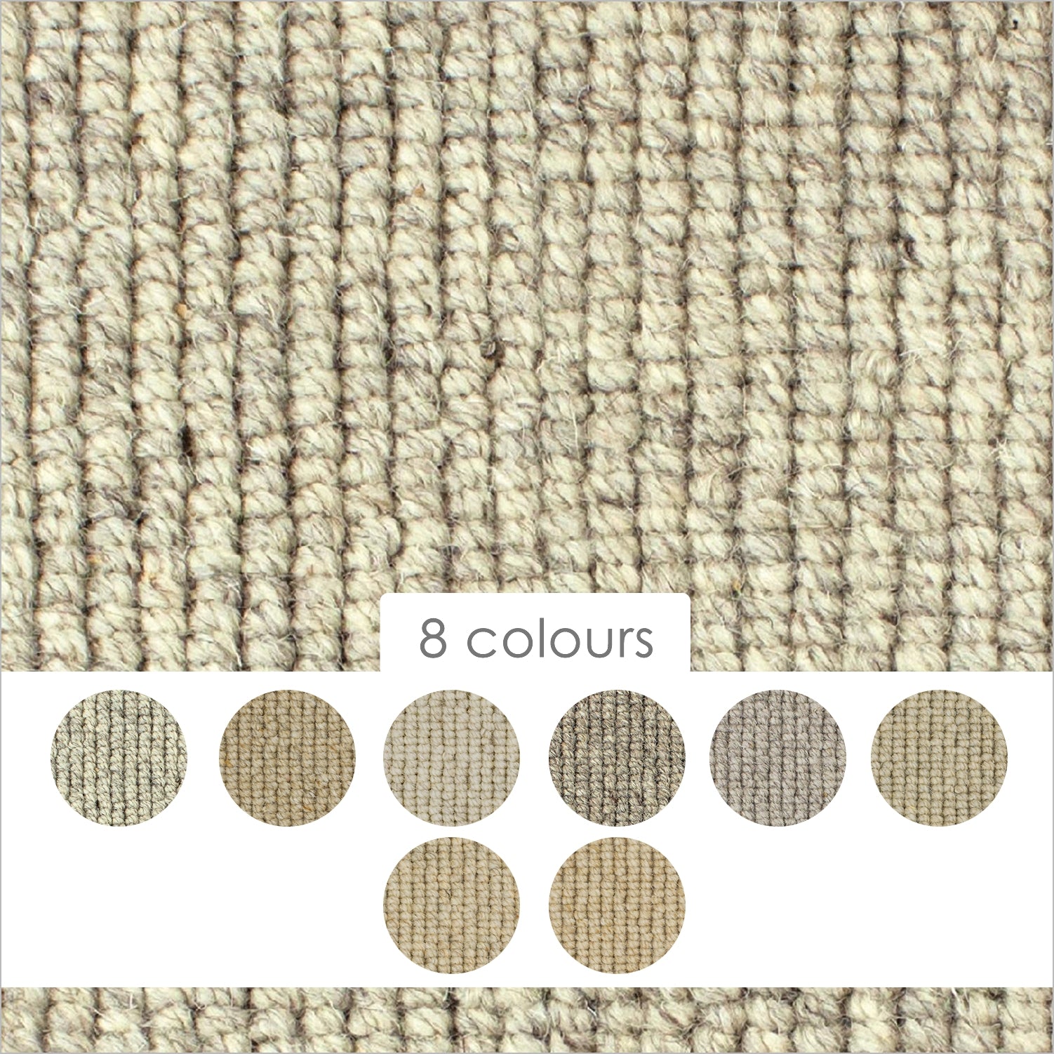 Causeway Carpets Nature Earth 100% Wool Loop Pile Carpet