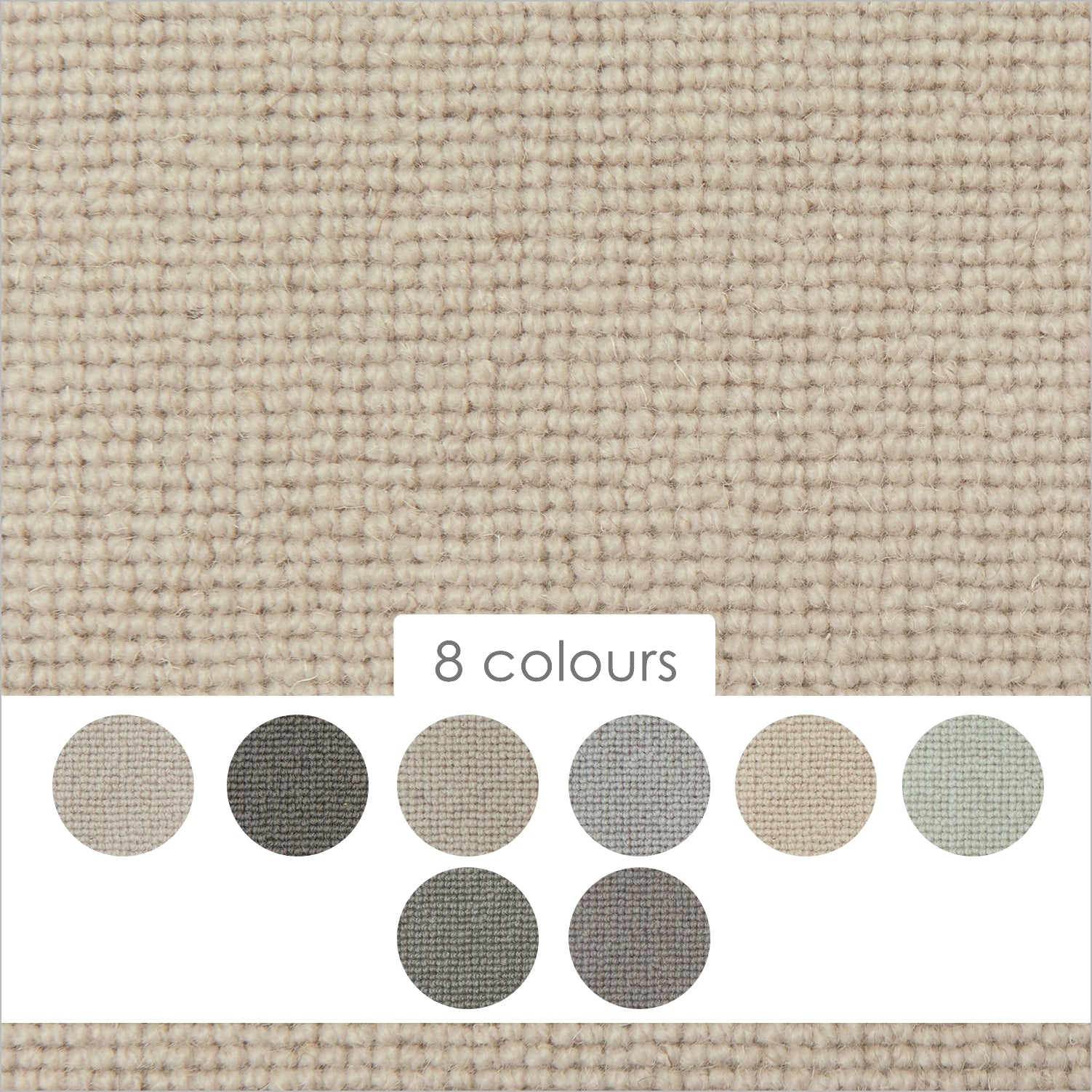 Causeway Carpets Portobello Brussels 100% Wool Loop Pile Carpet