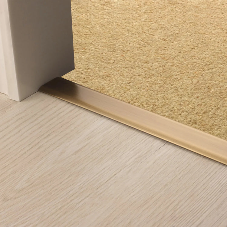 Stairrods UK Premier Z Trim Door Bar in Antique Brass - Carpet to Hard Flooring
