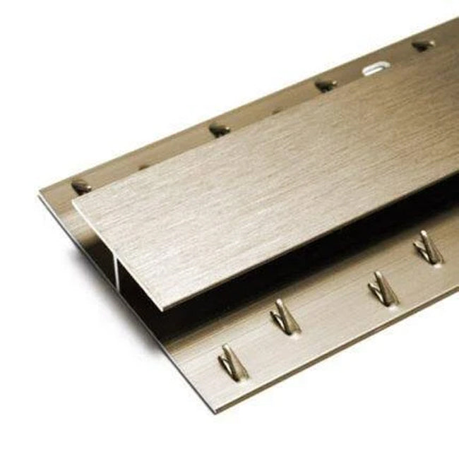 Gripperrods Premier Dual Edge Door Bar in Brushed Light Bronze - Carpet to Carpet