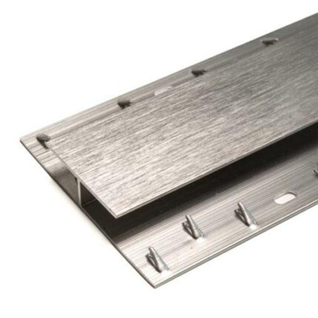 Gripperrods Premier Dual Edge Door Bar in Brushed Steel Nickel - Carpet to Carpet