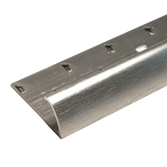 Gripperrods Premier Single Edge Door Bar in Brushed Steel Nickel - Carpet to Vinyl