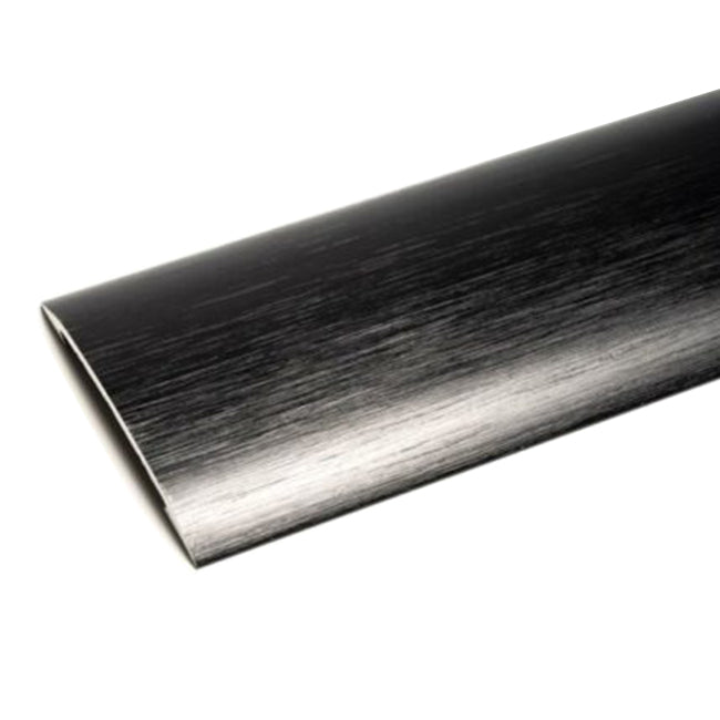 Gripperrods Premier Stick Down Cover Strip Door Bar in Brushed Black - Floor to Floor