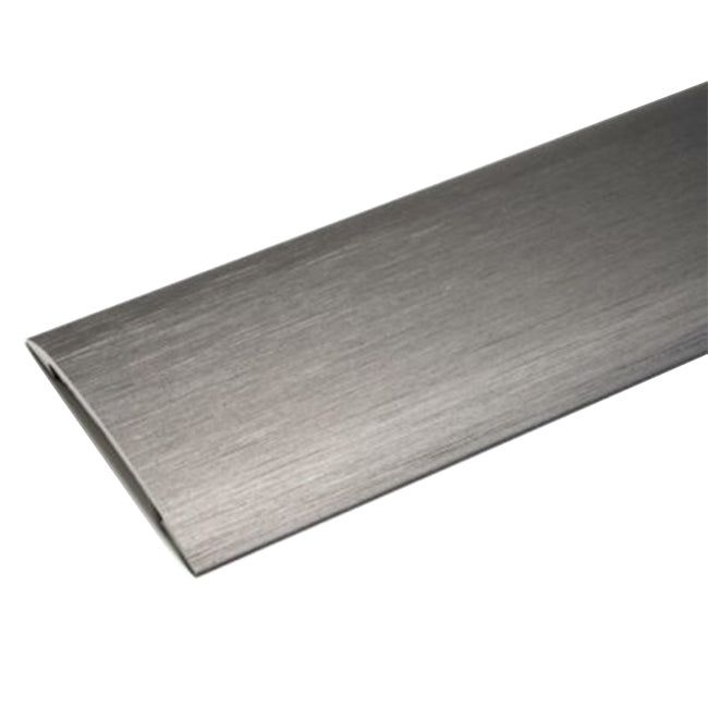 Gripperrods Premier Stick Down Cover Strip Door Bar in Brushed Pewter - Floor to Floor