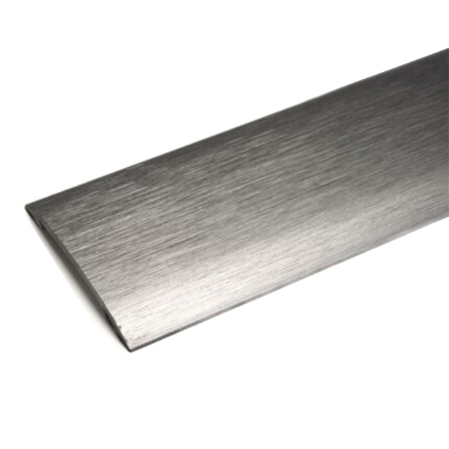 Gripperrods Premier Stick Down Cover Strip Door Bar in Brushed Steel Nickel - Floor to Floor