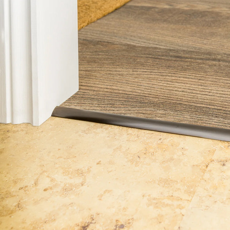 Stairrods UK Premier Single 4 Single Edge Door Bar in Antique Bronze - Thin Carpet to Vinyl