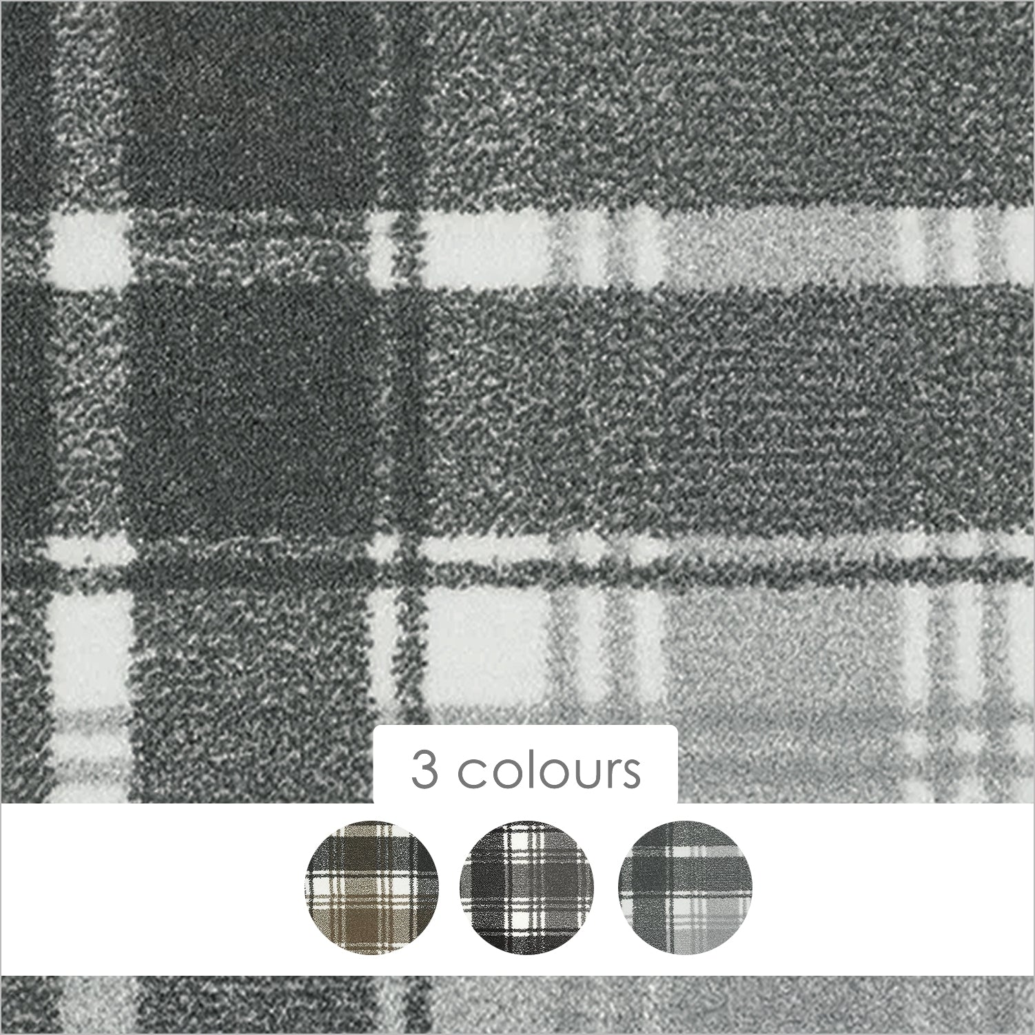 Abingdon Carpets Stainfree Wilton Check Balmoral Tartan Pattern Carpet