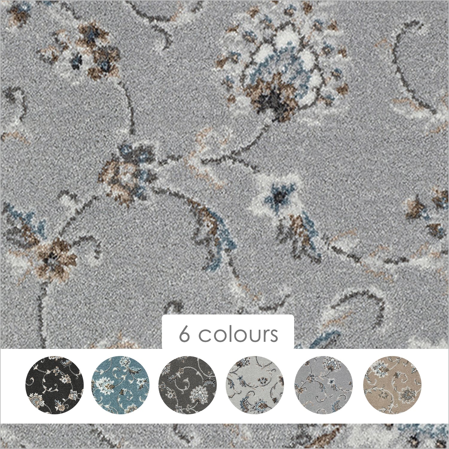 Abingdon Carpets Stainfree Wilton Floral Chartwell Pattern Carpet