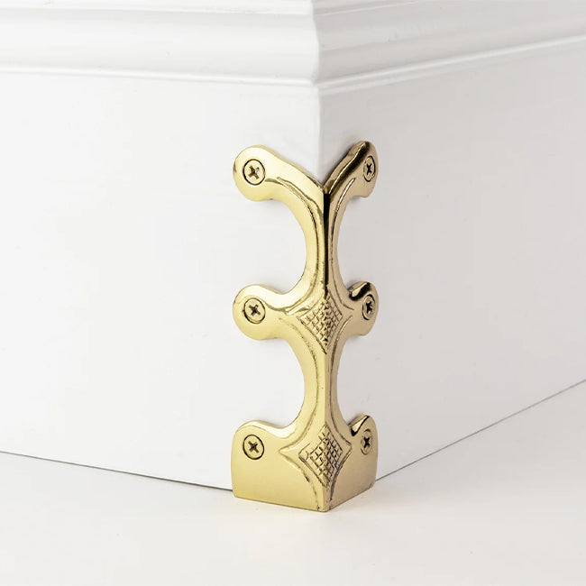 Stair Rods UK Skiffer Corner Protector in Brass