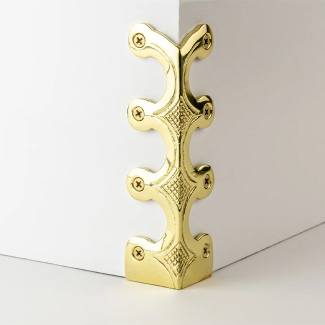 Stair Rods UK Skiffer Corner Protector in Brass
