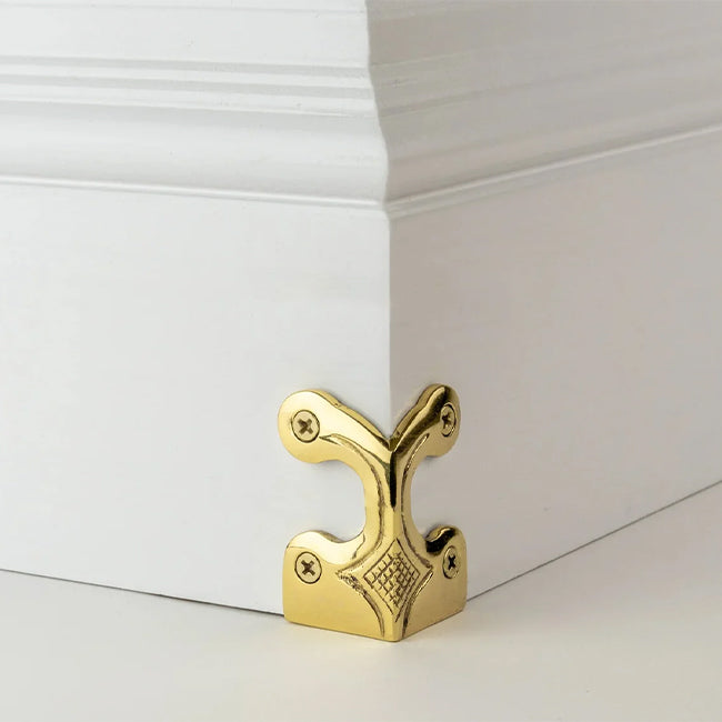 Stair Rods UK Skiffer Corner Protector in Brass