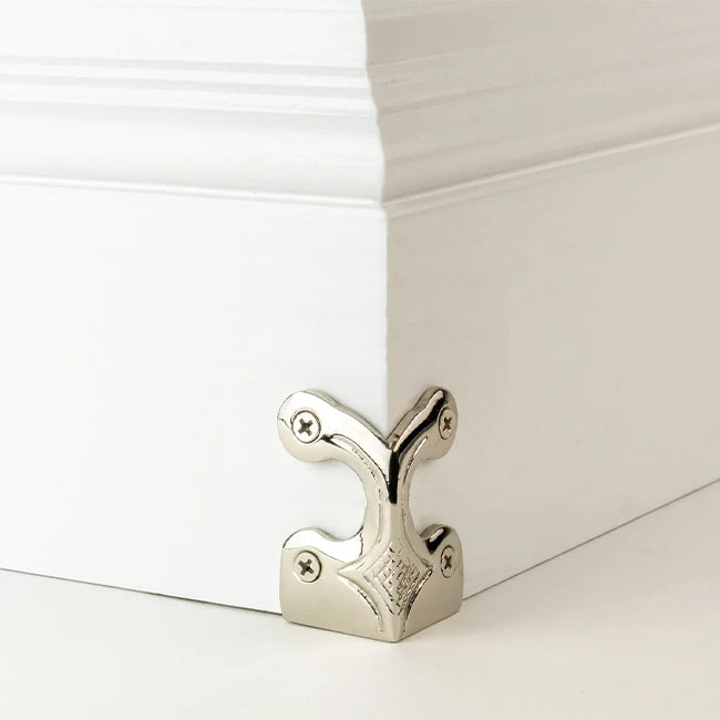 Stair Rods UK Skiffer Corner Protector in Polished Nickel