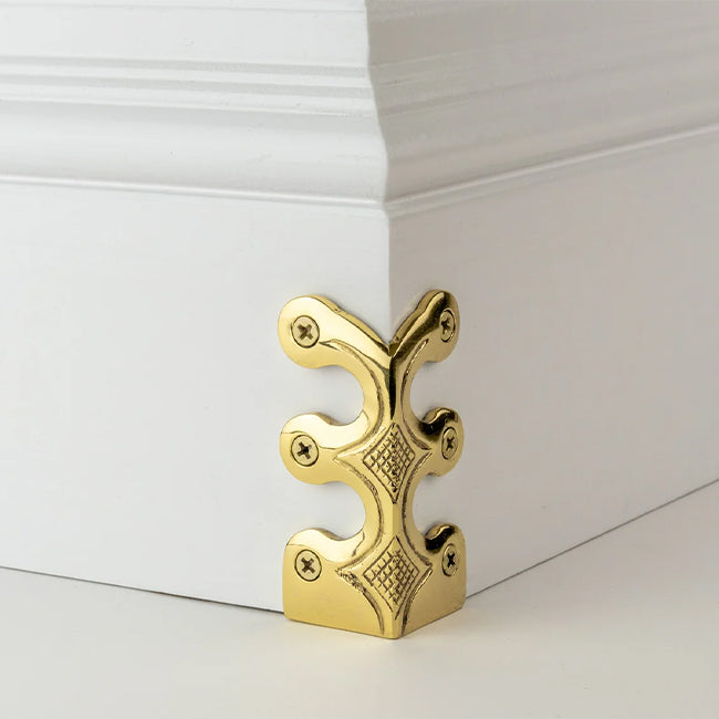 Stair Rods UK Skiffer Corner Protector in Brass