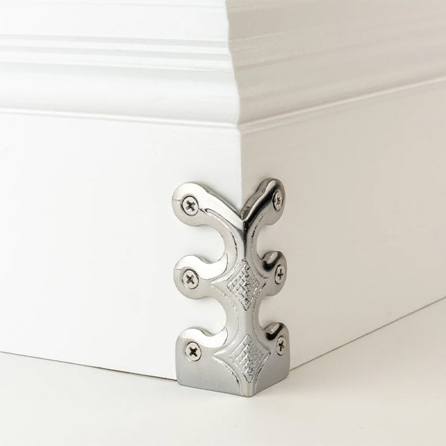 Stair Rods UK Skiffer Corner Protector in Brushed Chrome