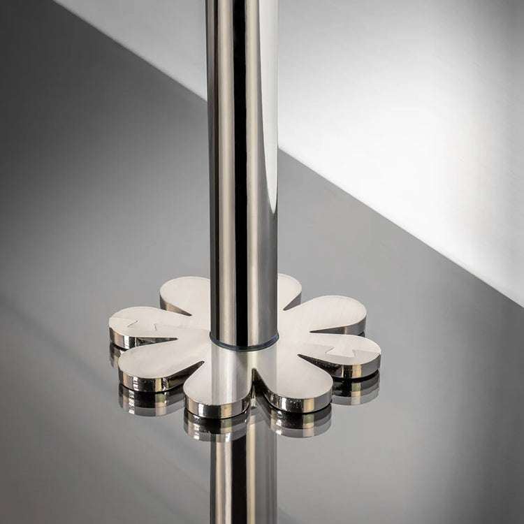 Stair Rods UK Flos Satin Nickel Large Decorative Radiator Pipe Cover