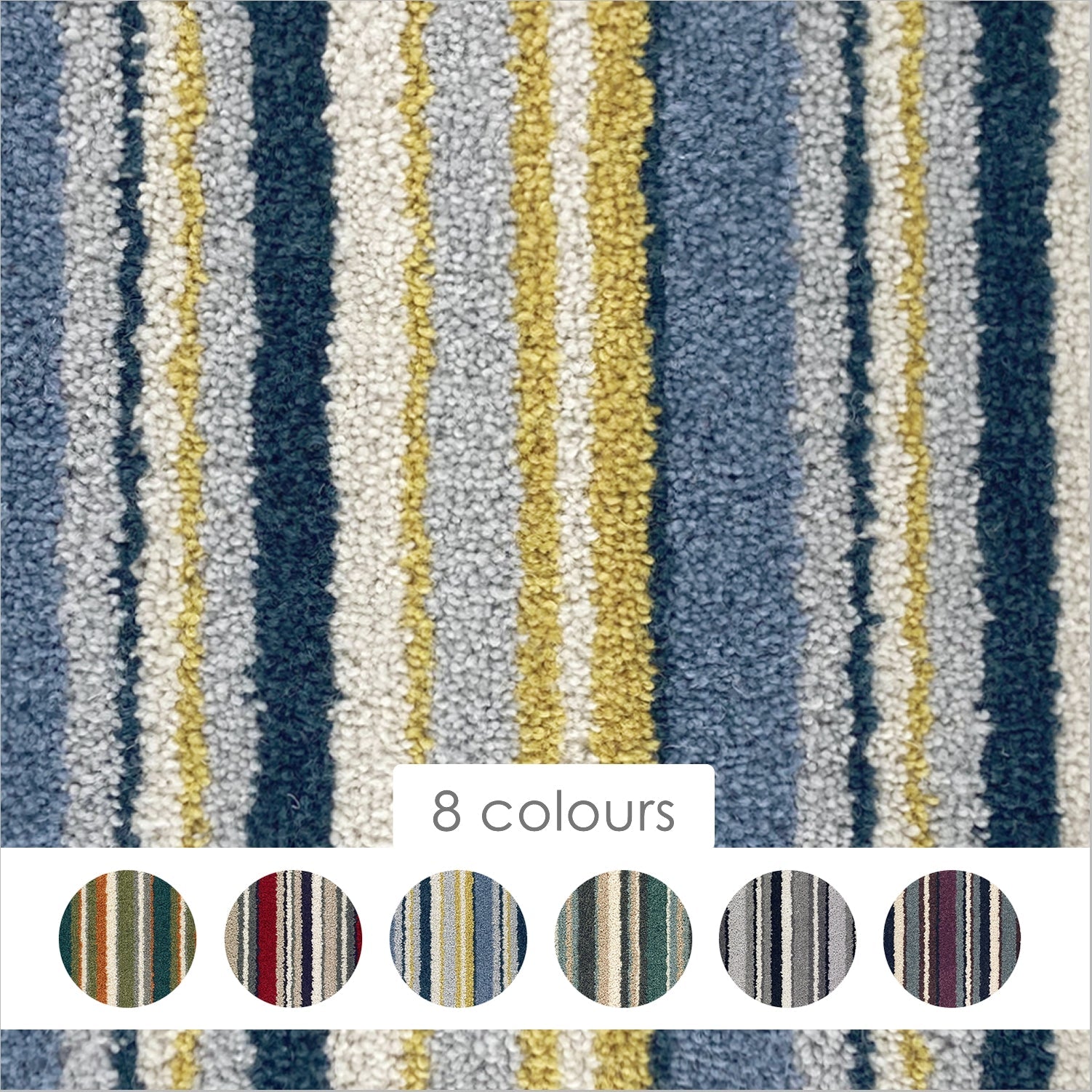 Kingsmead Artwork 80% Wool Blend Stripe Carpet